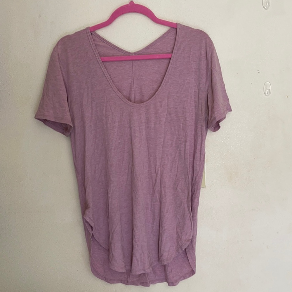 lululemon scoop love crew in heathered purple